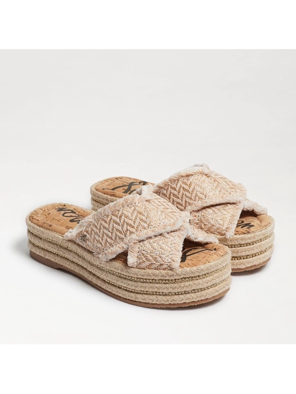 Sam Edelman Ashlynn Espadrille chunky Platform boho style Sandals Women's Sz 7